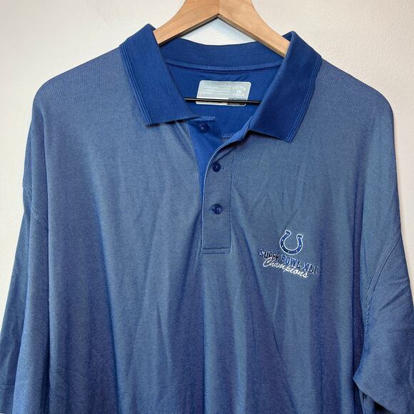 Cutter & Buck NFL Indianapolis Colts Super Bowl Champions Polo Shirt X-Large - Picture 2 of 8